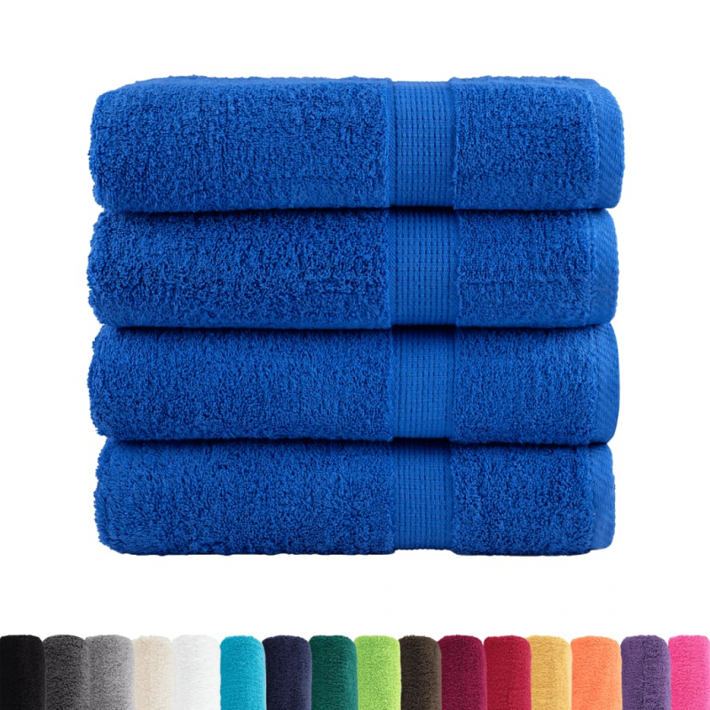 Premium-Handtücher SOLUND 4 Stk. Blau 50x100cm 600 g/m²