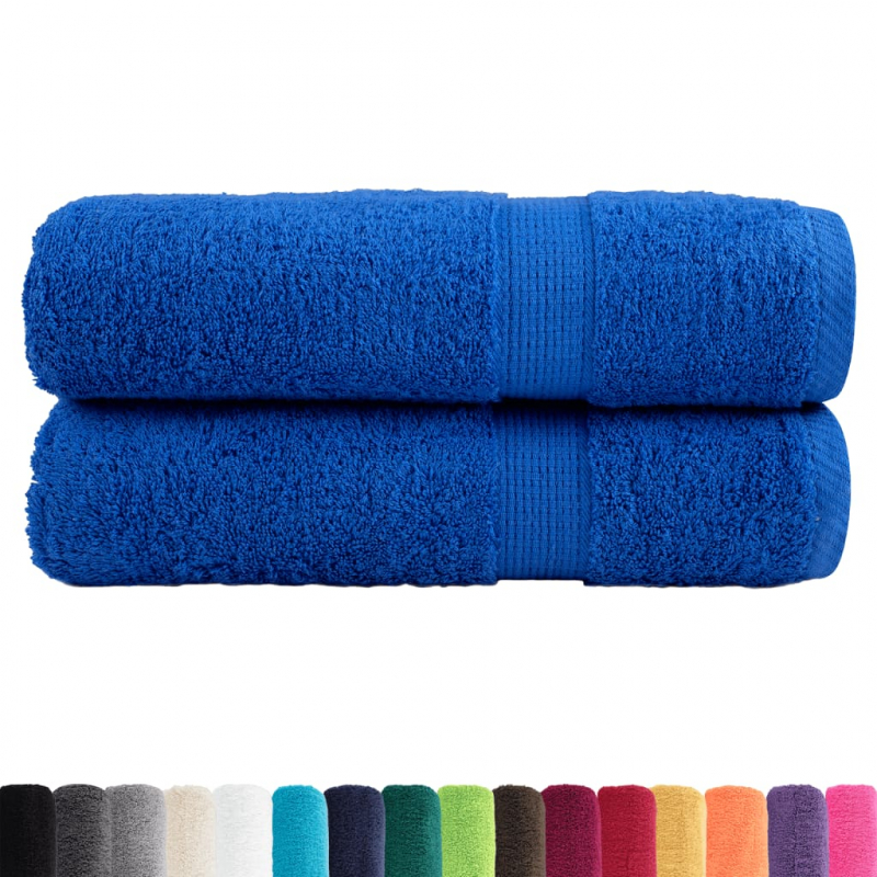 Premium-Badetücher SOLUND 2 Stk. Blau 100x150cm 600 g/m²