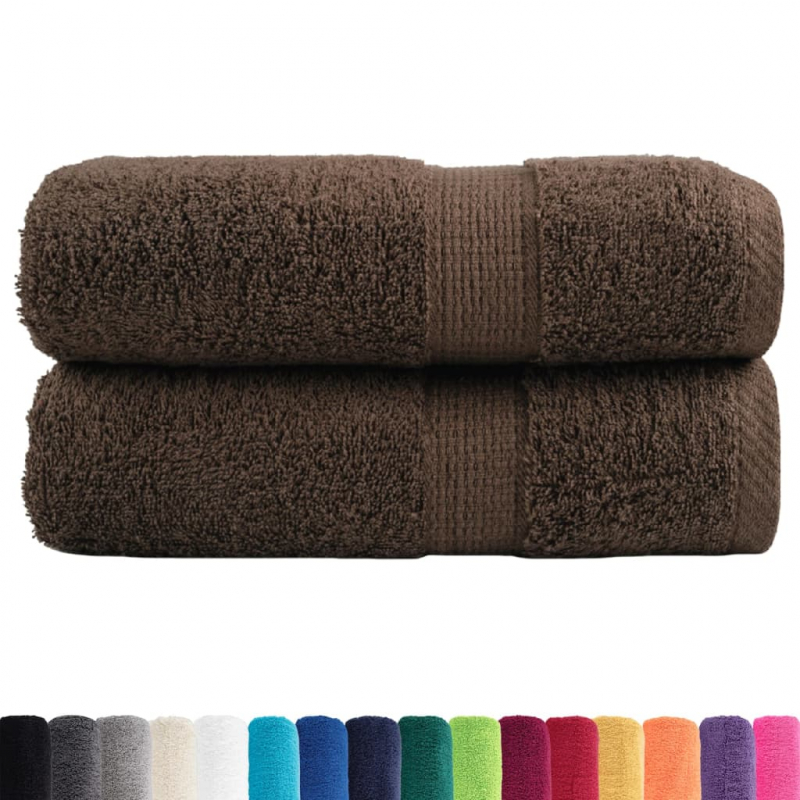 Premium-Seiftücher SOLUND 2 Stk. Braun 30x30 cm 600 g/m²