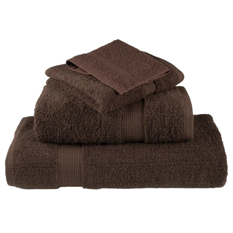 Premium-Handtücher SOLUND 10 Stk. Braun 50x100 cm 600 g/m²