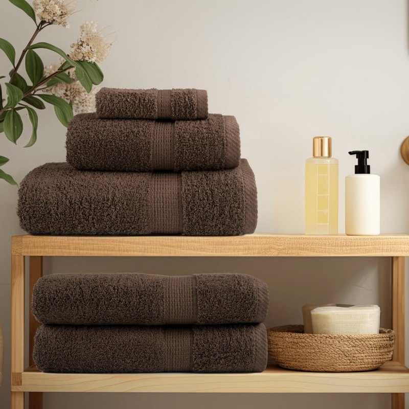 Premium-Duschtücher SOLUND 10 Stk. Braun 70x140 cm 600 g/m²