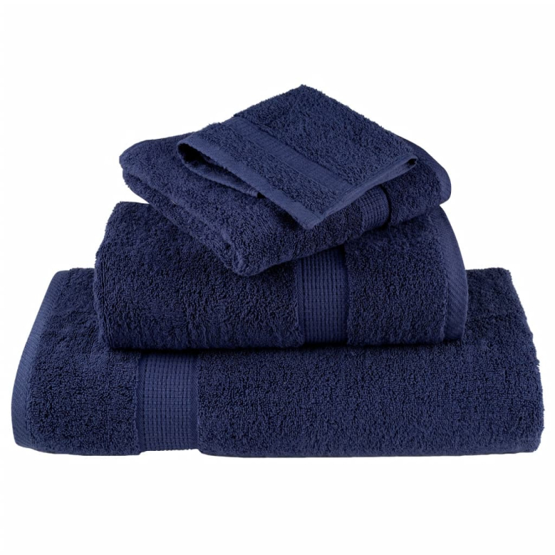 Premium-Gästetücher SOLUND 4 Stk. Marineblau 30x50 cm 600 g/m²
