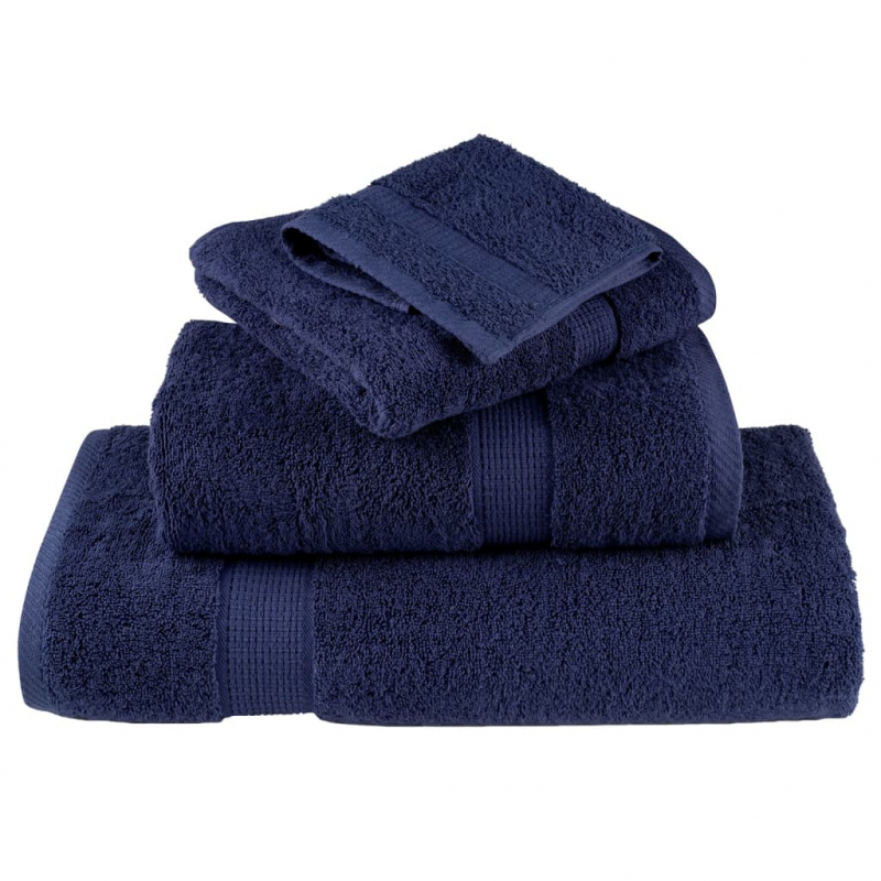 Premium-Duschtücher SOLUND 2 Stk. Marineblau 70x140 cm 600 g/m²