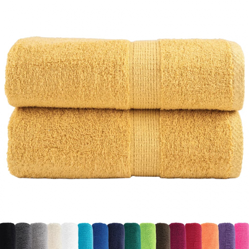 Premium-Gästetücher SOLUND 2 Stk. Gold 30x50 cm 600 g/m²