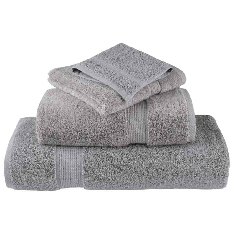 Premium-Duschtücher SOLUND 10 Stk. Grau 70x140 cm 600 g/m²