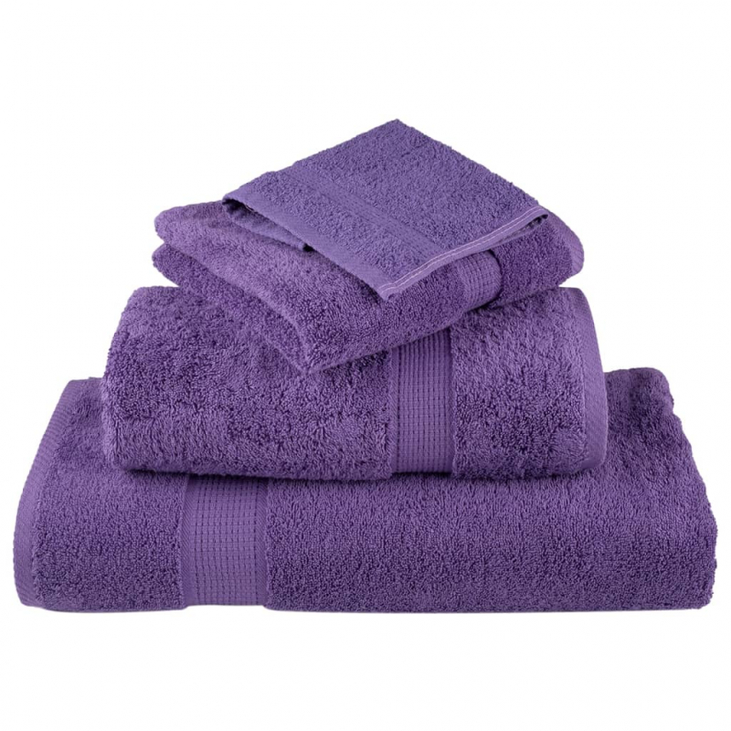 Premium-Gästetücher SOLUND 4 Stk. Lila 30x50 cm 600 g/m²