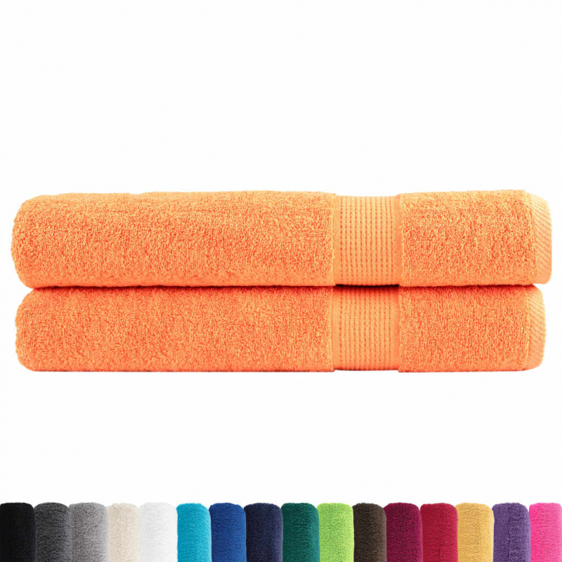 Premium-Handtücher SOLUND 2 Stk. Orange 100x200 cm 600 g/m²