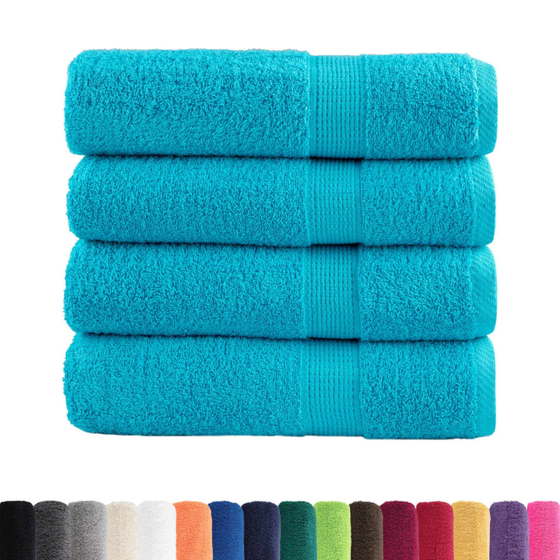 Premium-Handtücher SOLUND 4 Stk. Türkis 50x100 cm 600 g/m²
