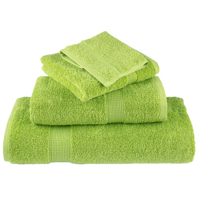 Premium-Handtücher SOLUND 2 Stk. Apfelgrün 50x100 cm 600 g/m²