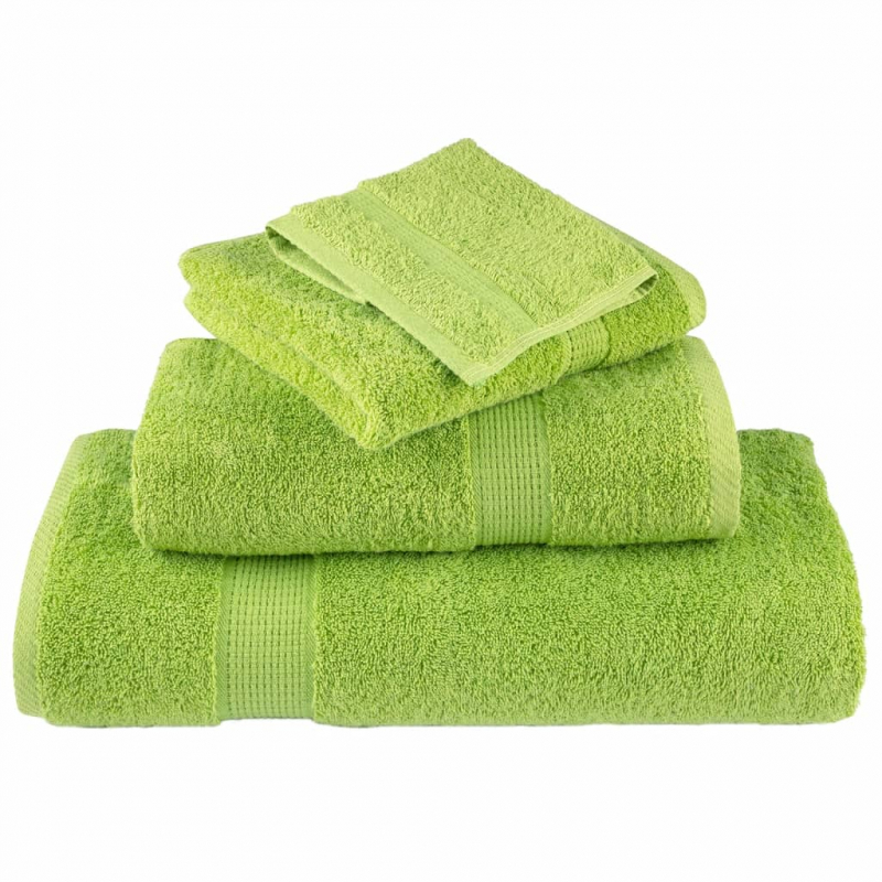 Premium-Duschtücher SOLUND 2 Stk. Apfelgrün 70x140 cm 600 g/m²