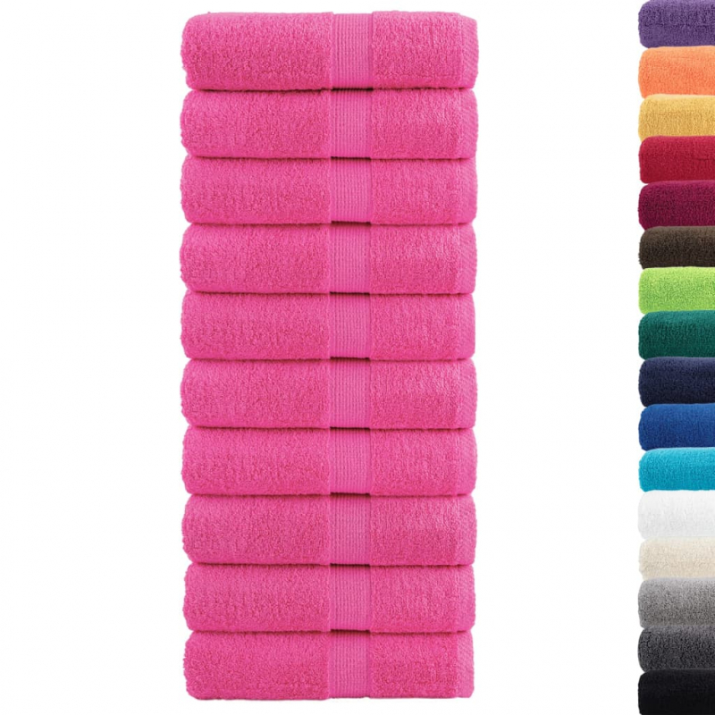 Premium-Gästetücher SOLUND 10 Stk. Rosa 30x50 cm 600 g/m²