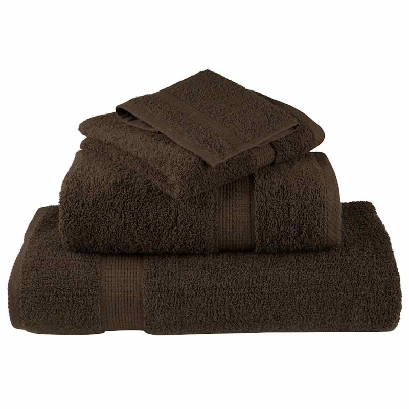 8 tlg. Premium-Handtuch-Set SOLUND Braun 600 g/m²