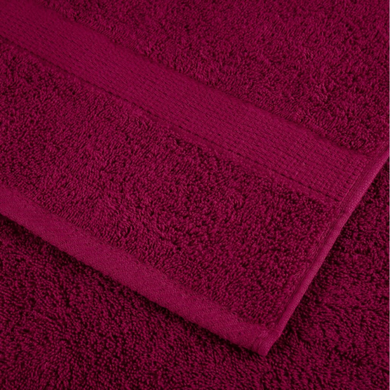 12 tlg. Premium-Handtuch-Set SOLUND Bordeaux 600 g/m²