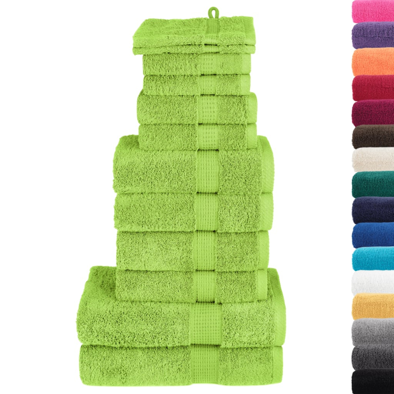 12 tlg. Premium-Handtuch-Set SOLUND Grün 600 g/m²