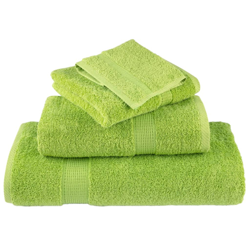 12 tlg. Premium-Handtuch-Set SOLUND Grün 600 g/m²
