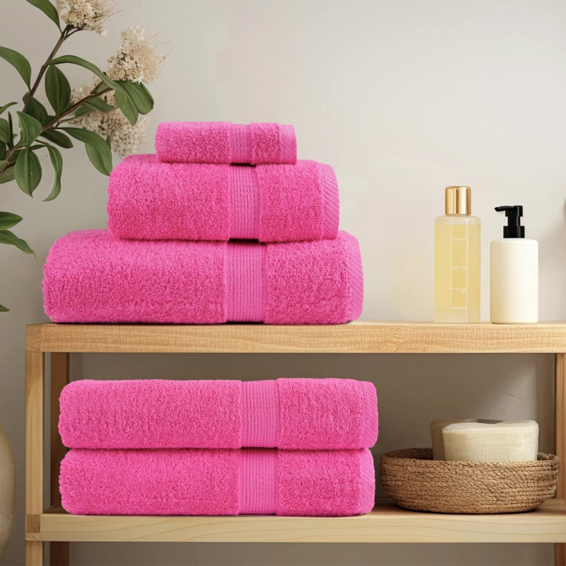 12 tlg. Premium-Handtuch-Set SOLUND Rosa 600 g/m²