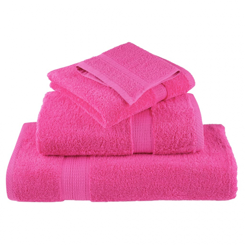 12 tlg. Premium-Handtuch-Set SOLUND Rosa 600 g/m²