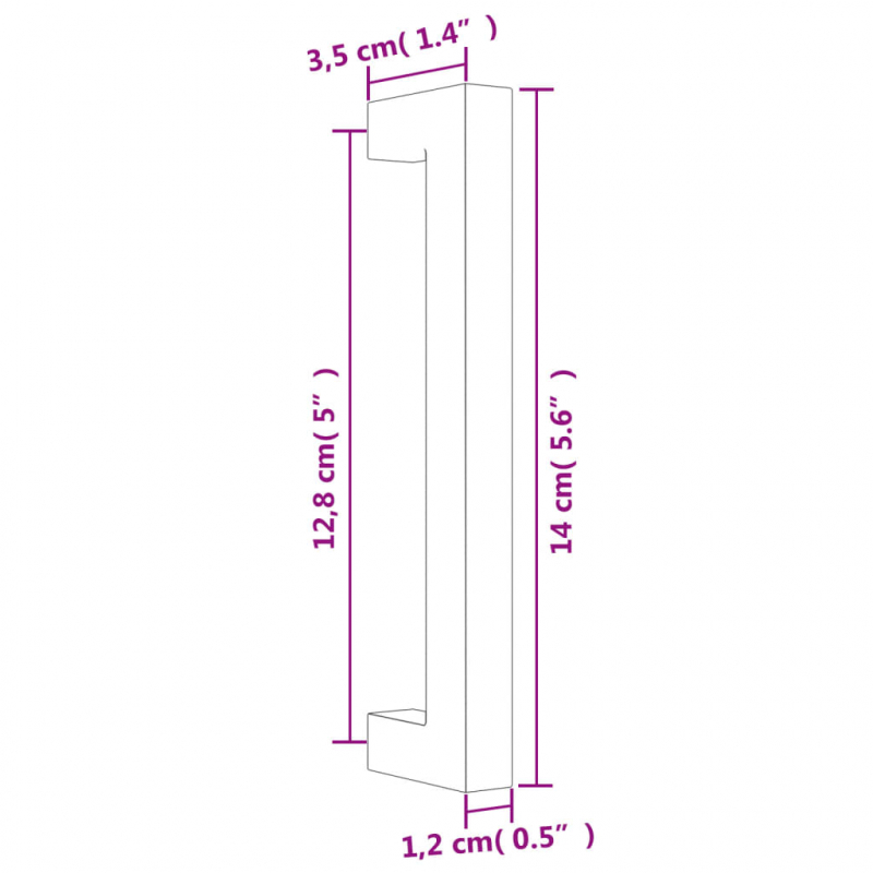 Möbelgriffe 20 Stk. Silbern 128 mm Edelstahl