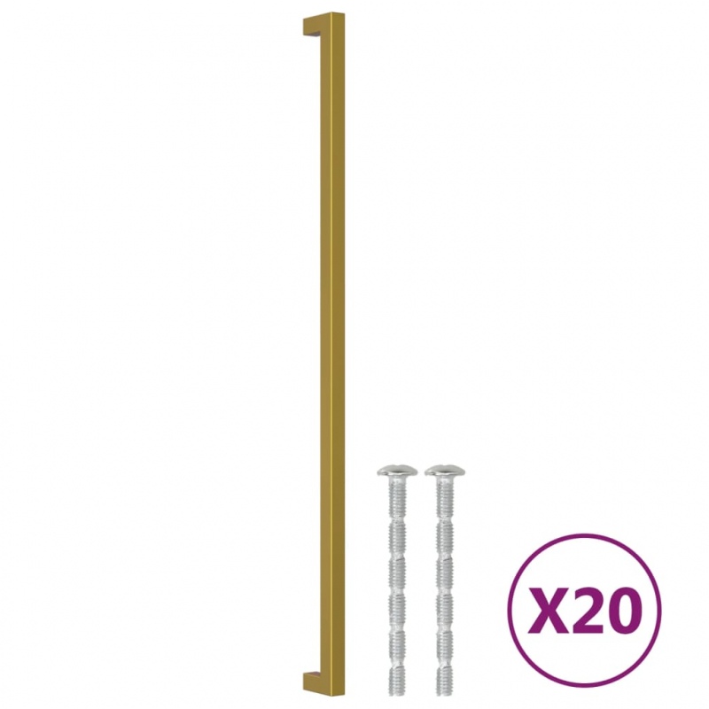 Möbelgriffe 20 Stk. Golden 480 mm Edelstahl