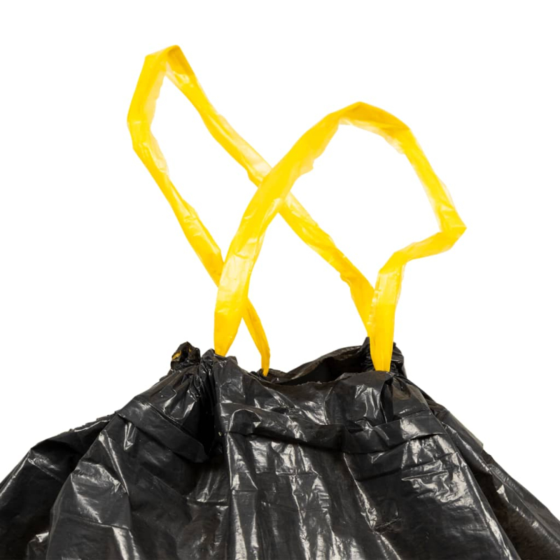 Müllsäcke mit Zugband 250 Stk. Schwarz 60 L