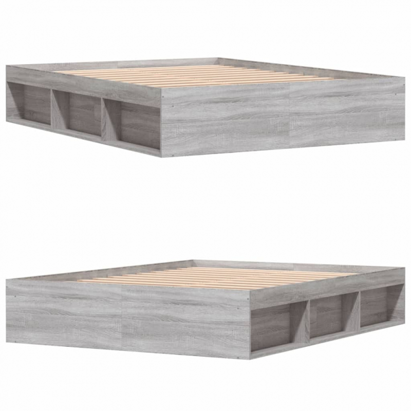 Bettgestell Grau Sonoma 140x190 cm
