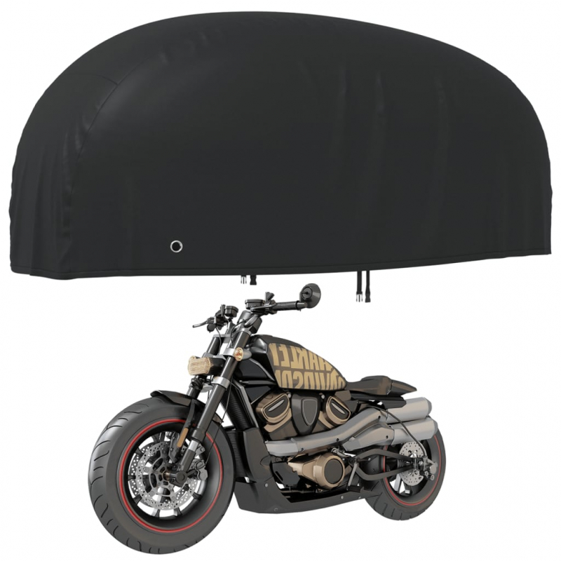 Motorrad-Abdeckung Schwarz 265x105x125 cm 210D Oxford