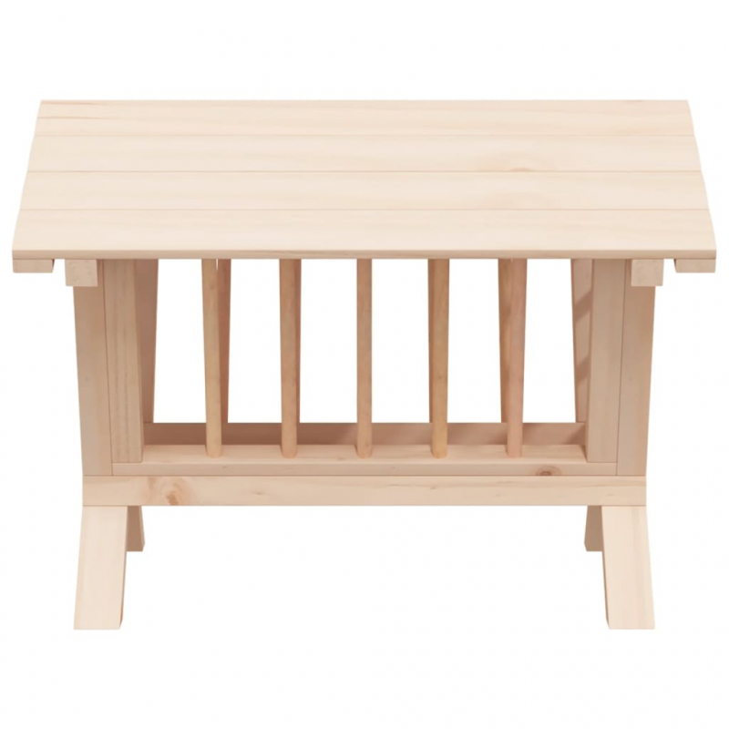 Heuraufe für Kaninchen 44x33x33 cm Massivholz Tanne