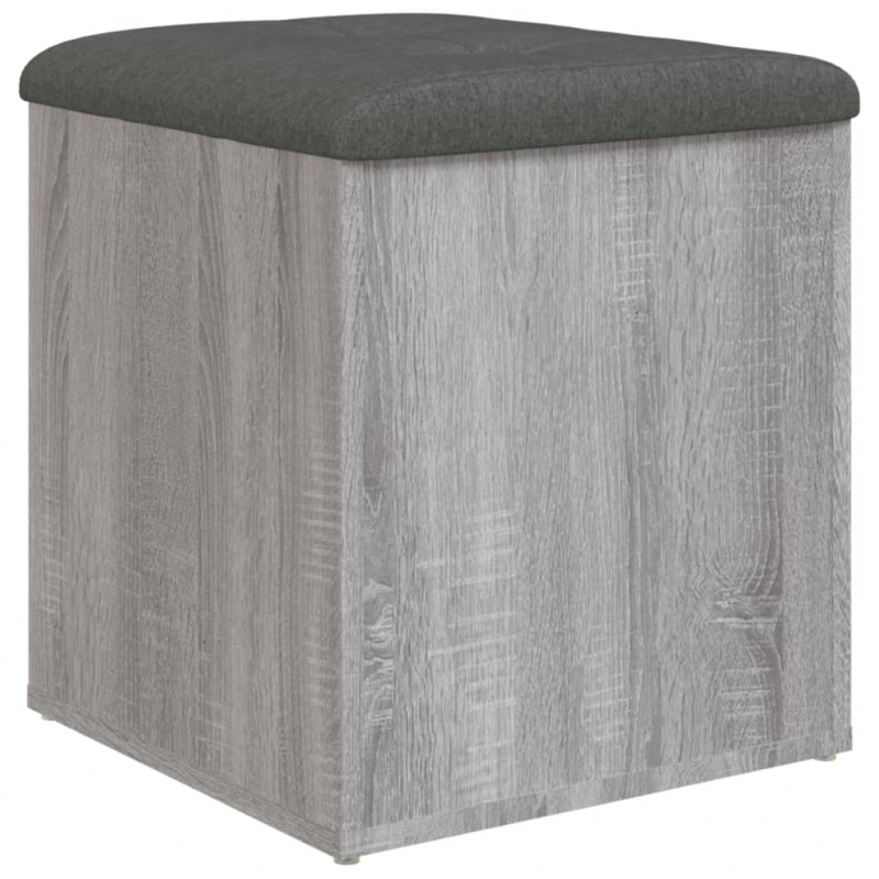 Sitzbank mit Stauraum Grau Sonoma 42x42x45 cm Holzwerkstoff