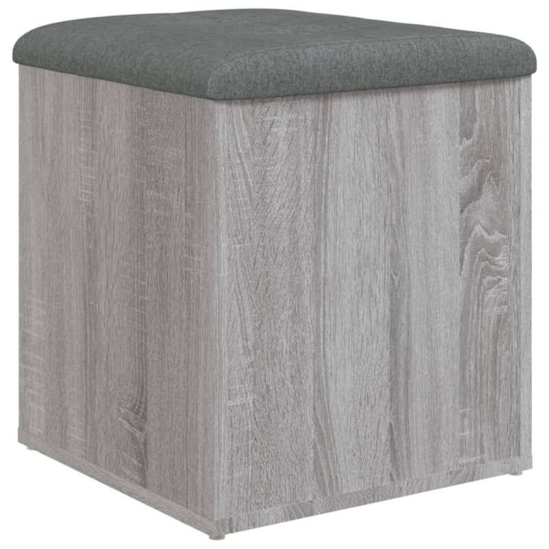 Sitzbank mit Stauraum Grau Sonoma 42x42x45 cm Holzwerkstoff