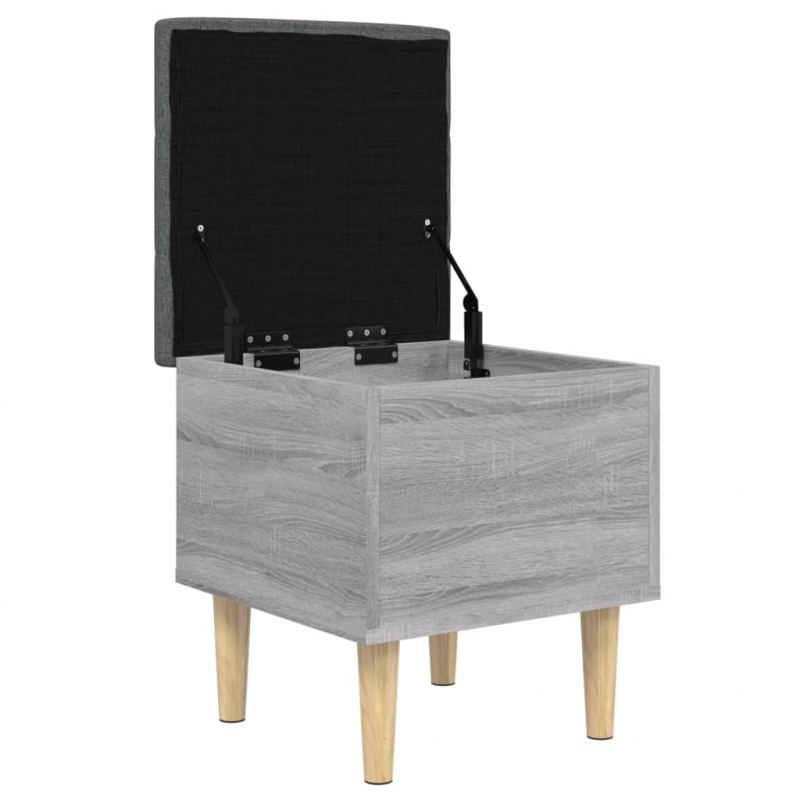 Sitzbank mit Stauraum Grau Sonoma 42x42x46 cm Holzwerkstoff