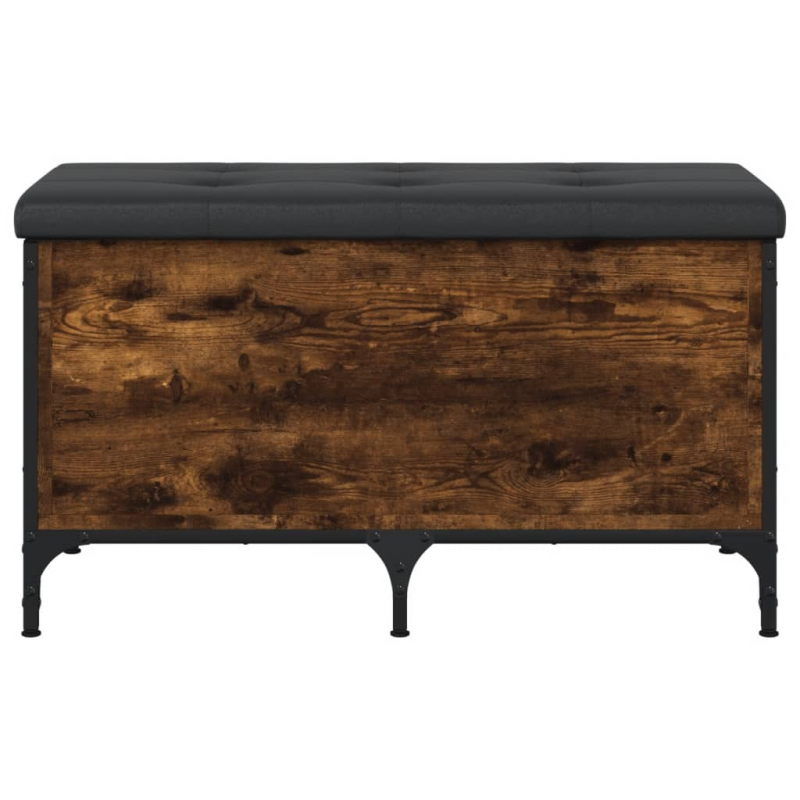 Sitzbank mit Stauraum Räuchereiche 82x42x45 cm Holzwerkstoff