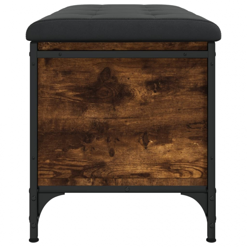 Sitzbank mit Stauraum Räuchereiche 82x42x45 cm Holzwerkstoff