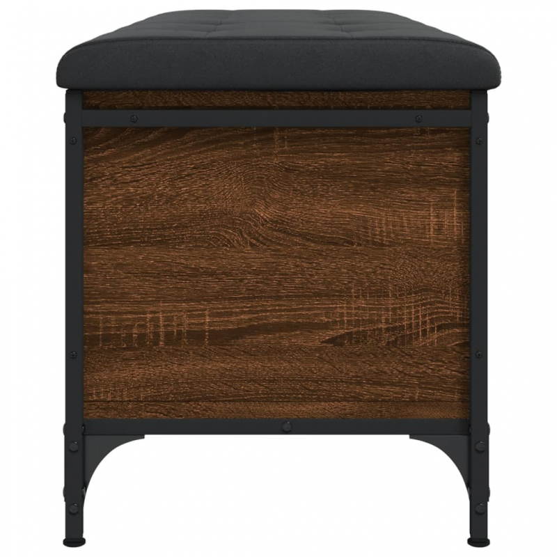 Sitzbank mit Stauraum Braun Eiche 102x42x45 cm Holzwerkstoff