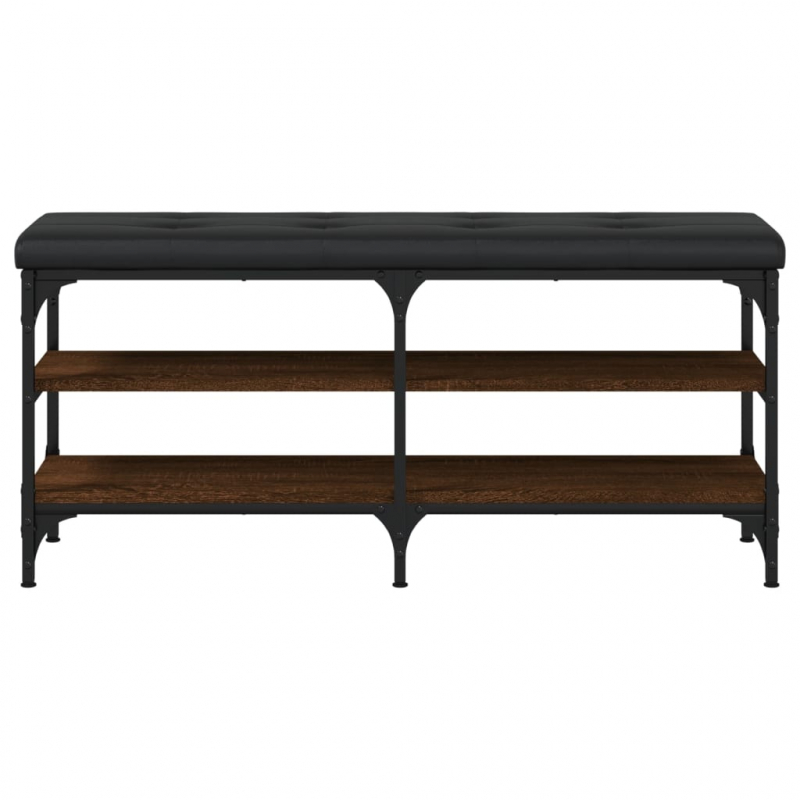 Schuhbank Braun Eichen-Optik 102x32x47 cm Holzwerkstoff