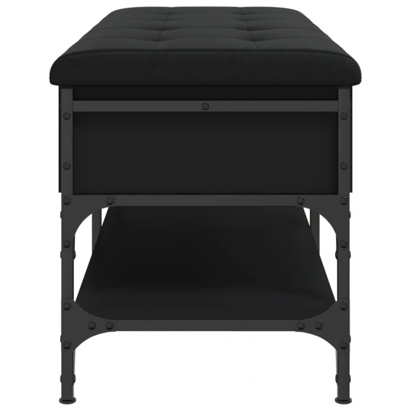 Schuhbank Schwarz 102x42x45 cm Holzwerkstoff