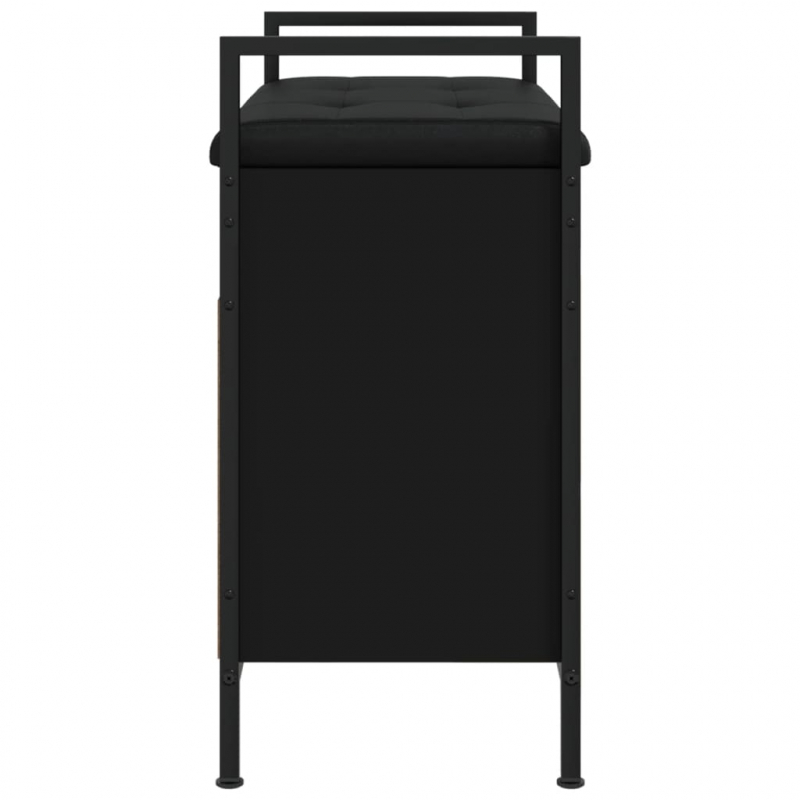 Schuhbank Schwarz 65,5x32x57,5 cm Holzwerkstoff
