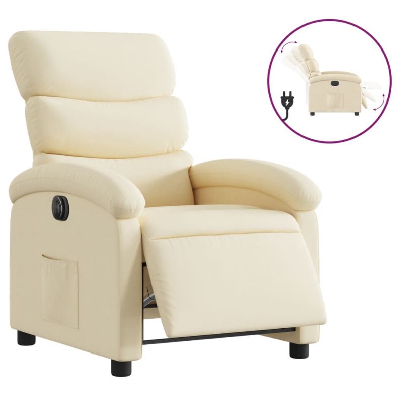 Relaxsessel Elektrisch Creme Stoff