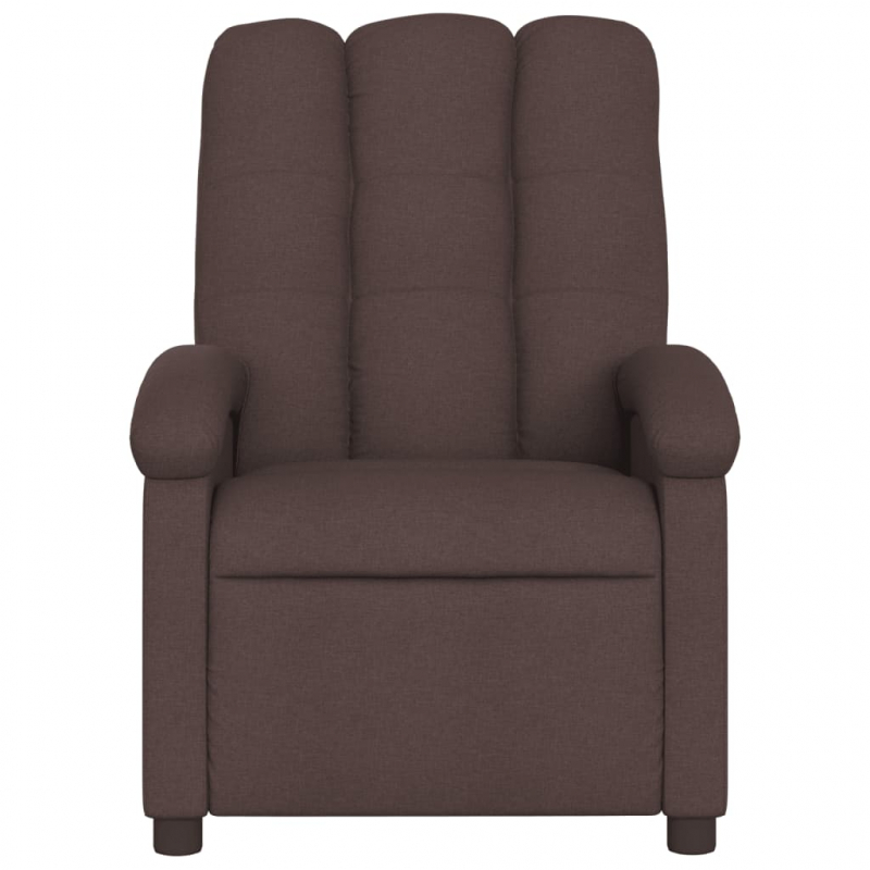 Massagesessel Elektrisch Dunkelbraun Stoff
