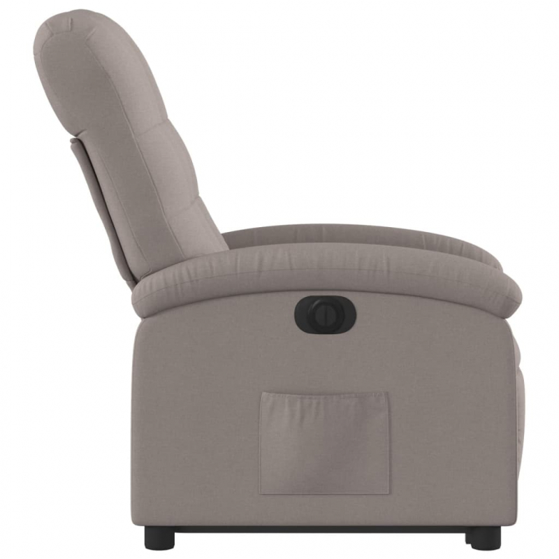 Relaxsessel mit Aufstehhilfe Elektrisch Taupe Stoff