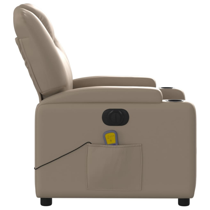 Massagesessel Elektrisch Cappuccino-Braun Kunstleder