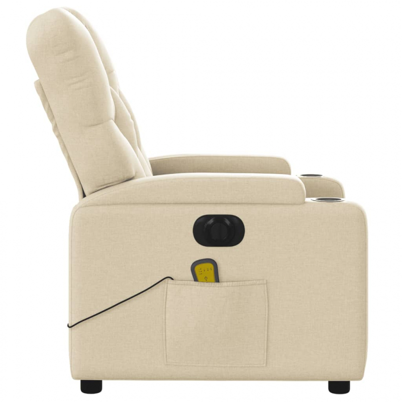 Massagesessel Elektrisch Creme Stoff