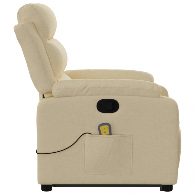 Massagesessel mit Aufstehhilfe Creme Stoff