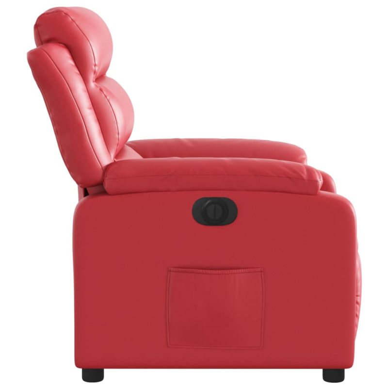 Relaxsessel Elektrisch Rot Kunstleder