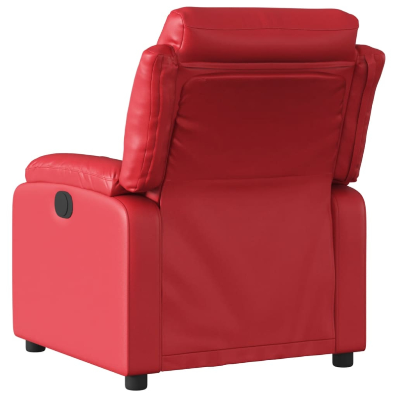 Massagesessel Elektrisch Rot Kunstleder