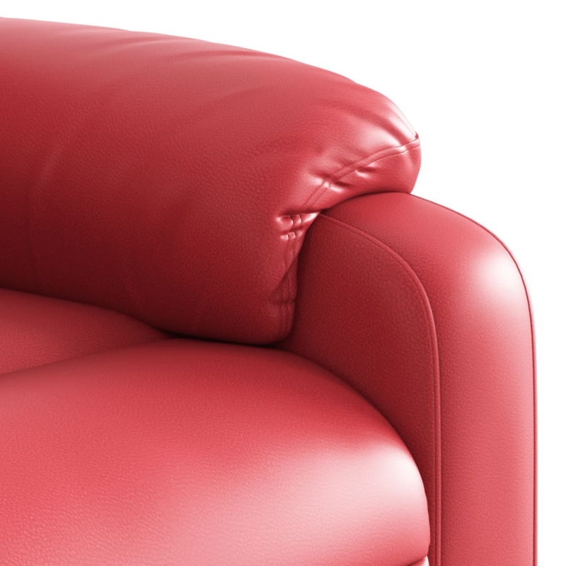 Relaxsessel mit Aufstehhilfe Rot Kunstleder