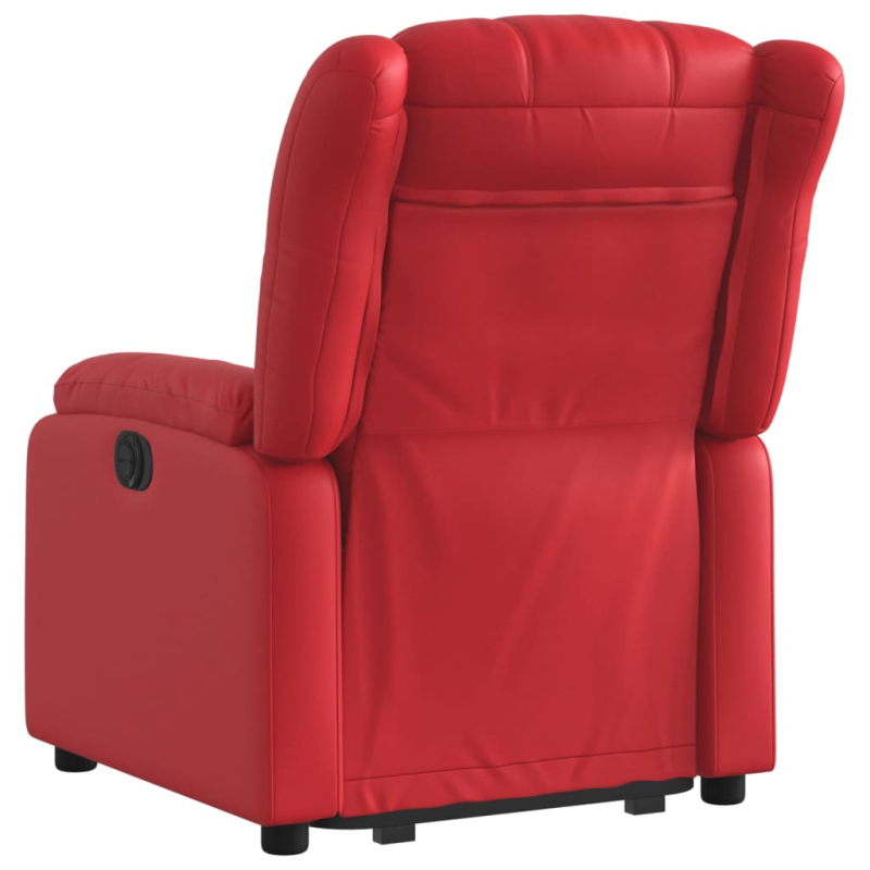 Relaxsessel mit Aufstehhilfe Rot Kunstleder