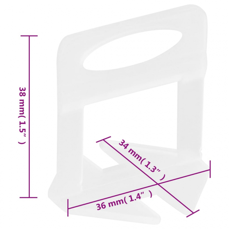 Fliesen-Nivellierclips 2500 Stk. 2 mm