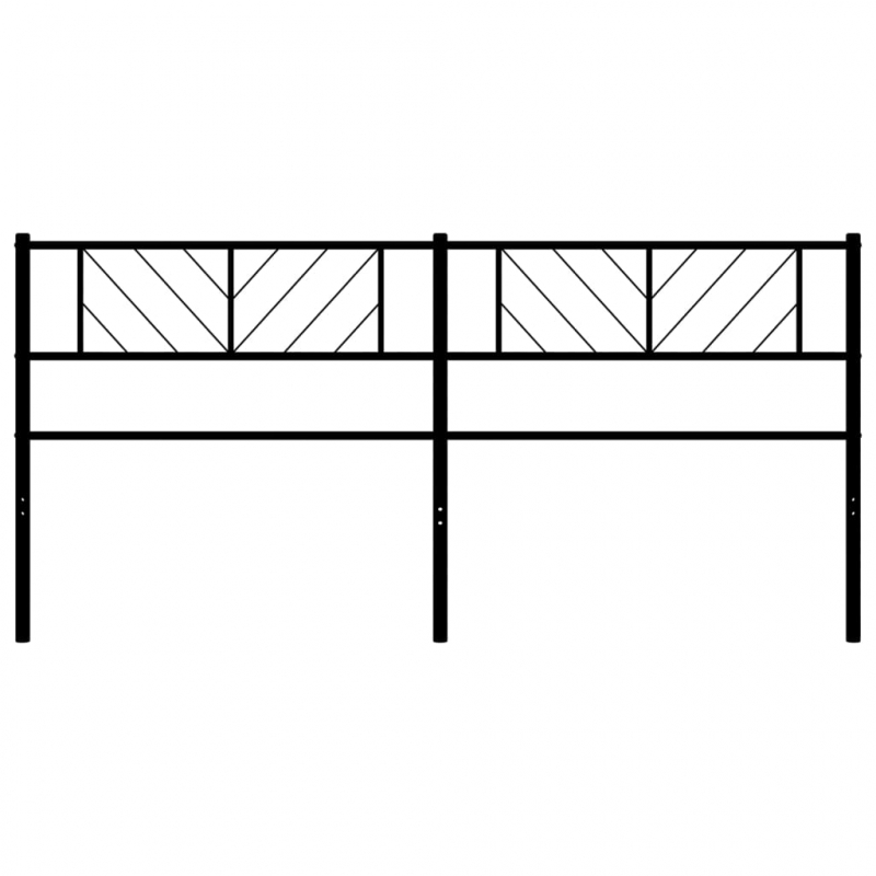 Kopfteil Metall Schwarz 193 cm