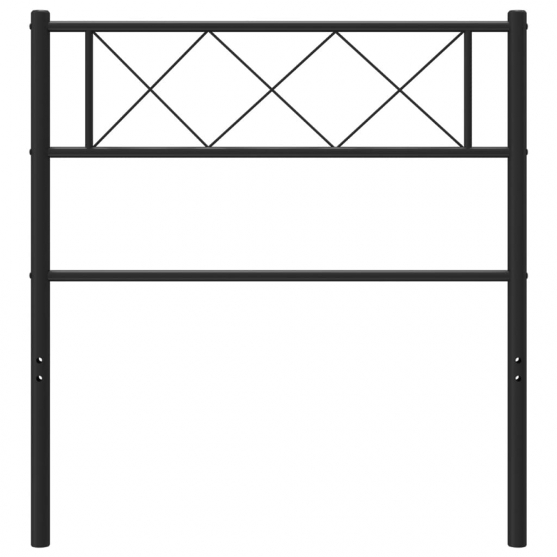 Kopfteil Metall Schwarz 75 cm
