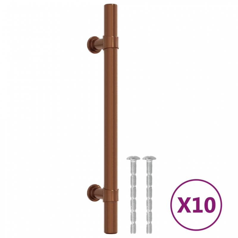 Möbelgriffe 10 Stk. Bronzen 128 mm Edelstahl